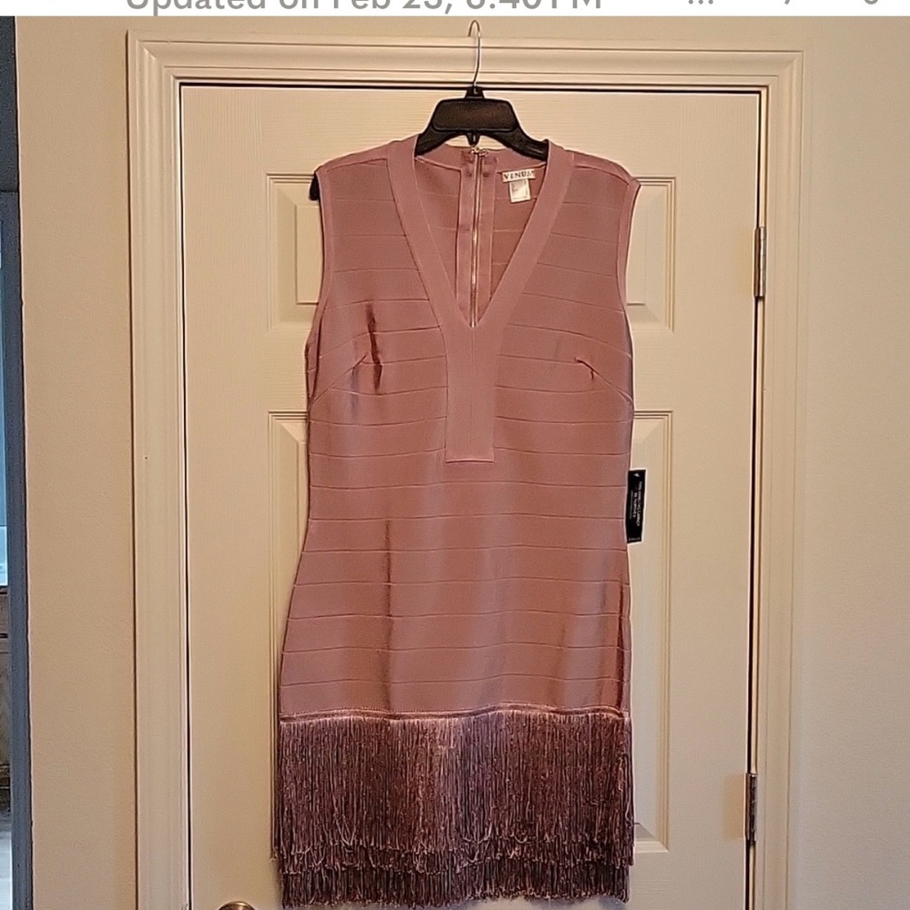 Sleeveless Bandage classy sexy Dress with Fringe